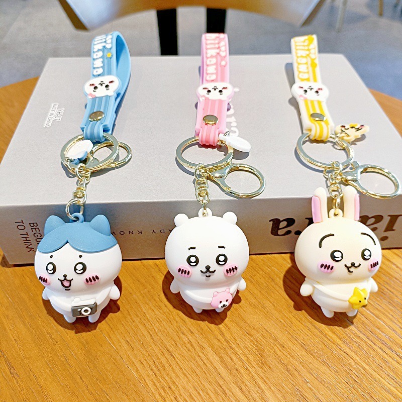 chiikawa 吉伊卡哇 小飛鼠鑰匙扣 可愛動漫 烏薩奇 小八 書包掛飾 吉伊卡哇周邊 包包掛飾-細節圖3