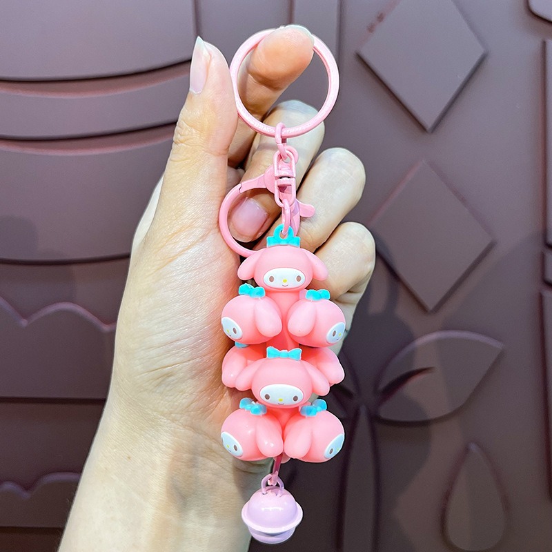 可愛貓貓甜點 小柴犬 黃油小熊 卡通鑰匙圈 鑰匙扣吊飾 汽車個性鑰匙鏈 閨蜜情侶配飾包包掛件-規格圖9