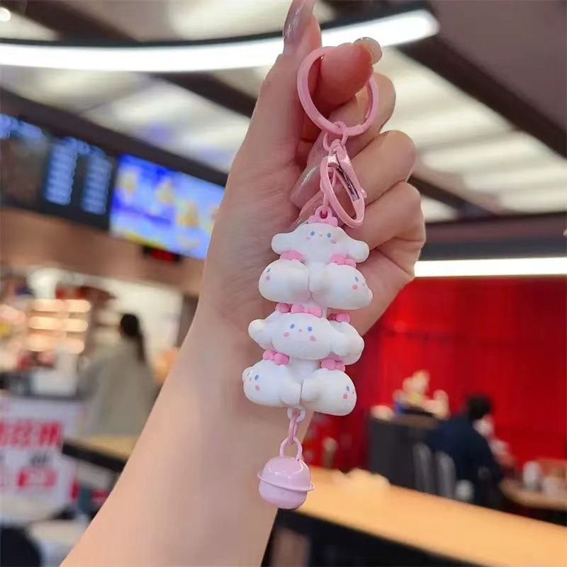 可愛貓貓甜點 小柴犬 黃油小熊 卡通鑰匙圈 鑰匙扣吊飾 汽車個性鑰匙鏈 閨蜜情侶配飾包包掛件-規格圖9