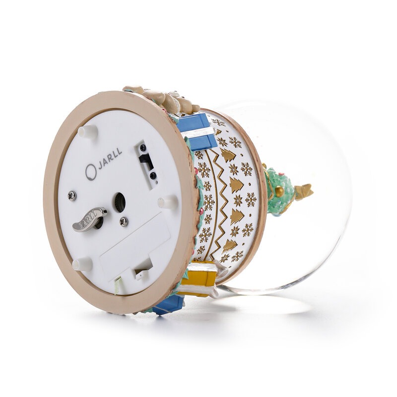 【現貨秒出JARLL 讚爾藝術】聖誕童話夜(白金燈光款) 水晶球音樂盒 聖誕禮物 交換禮物 居家擺飾-細節圖2