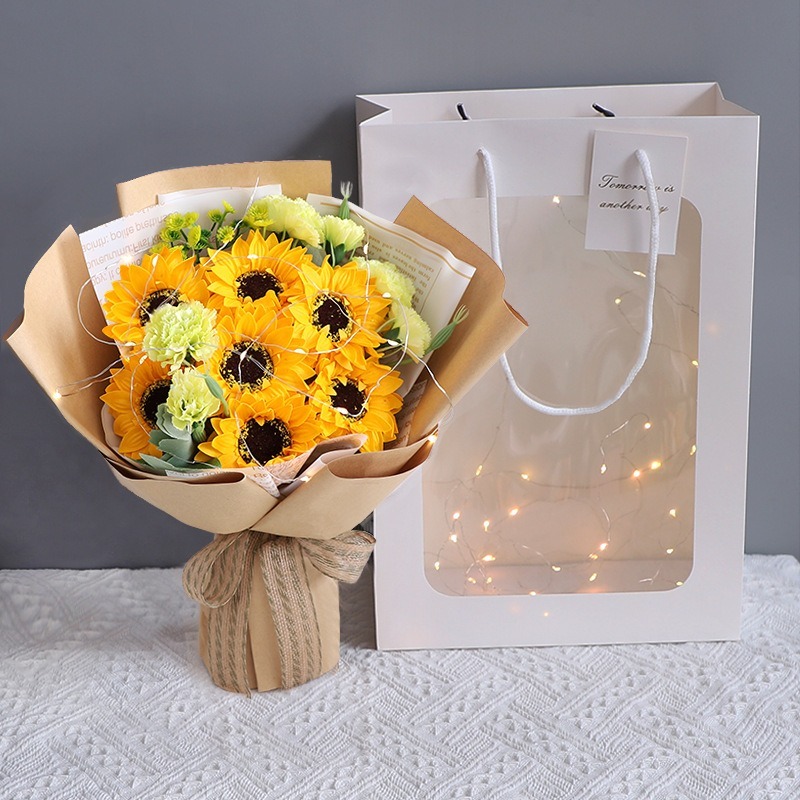 韓系 香皂玫瑰花束 滿天星花束(情人節 生日禮物 送女孩 畢業花束 交換禮物 教師節)-細節圖6