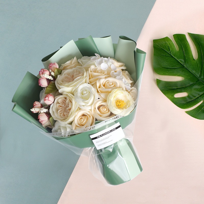 韓系 香皂玫瑰花束 滿天星花束(情人節 生日禮物 送女孩 畢業花束 交換禮物 教師節)-規格圖6