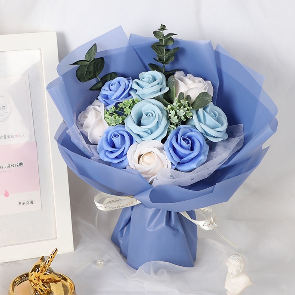 韓系 香皂玫瑰花束 滿天星花束(情人節 生日禮物 送女孩 畢業花束 交換禮物 教師節)-規格圖6