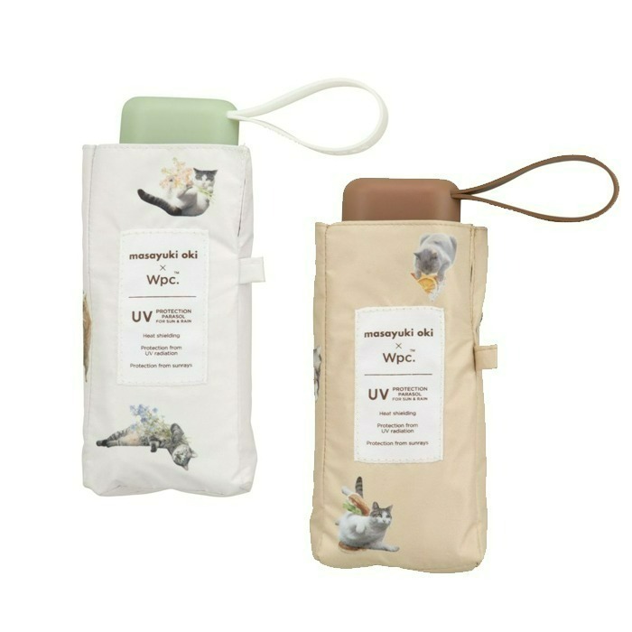 ✧查米✧新款現貨 日本正版 Wpc 沖昌之 貓咪 花朵 輕量折傘 抗UV 遮光率100% 抗紫外線 遮光傘 雨傘 陽傘-細節圖2