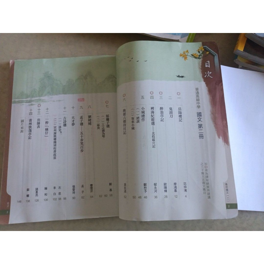 二手高中 國文2 翰林出版 封面有書寫姓名，內頁有筆記-細節圖2
