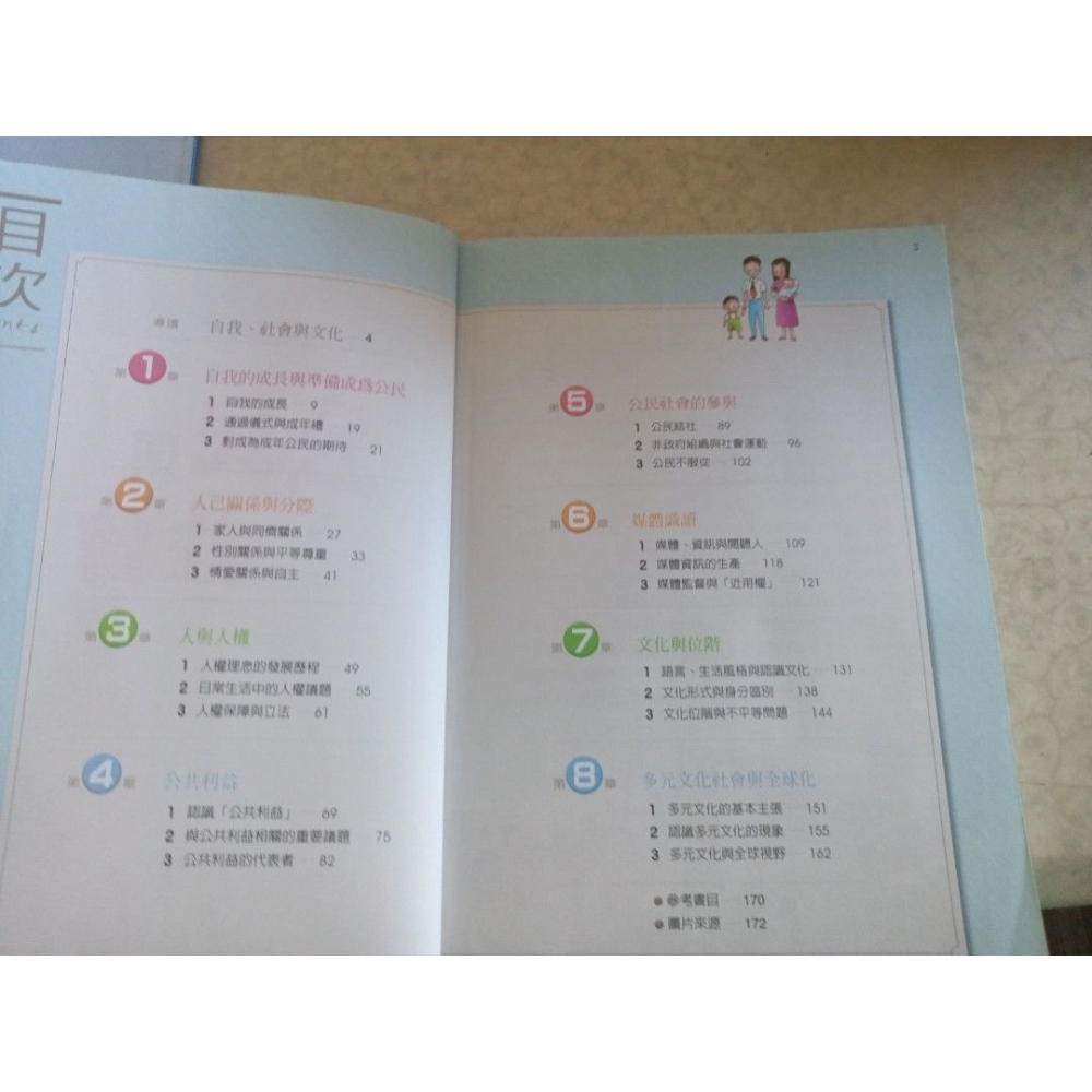 二手高中 公民與社會 1 翰林出版 ，封面有書寫姓名，內頁有筆記-細節圖3