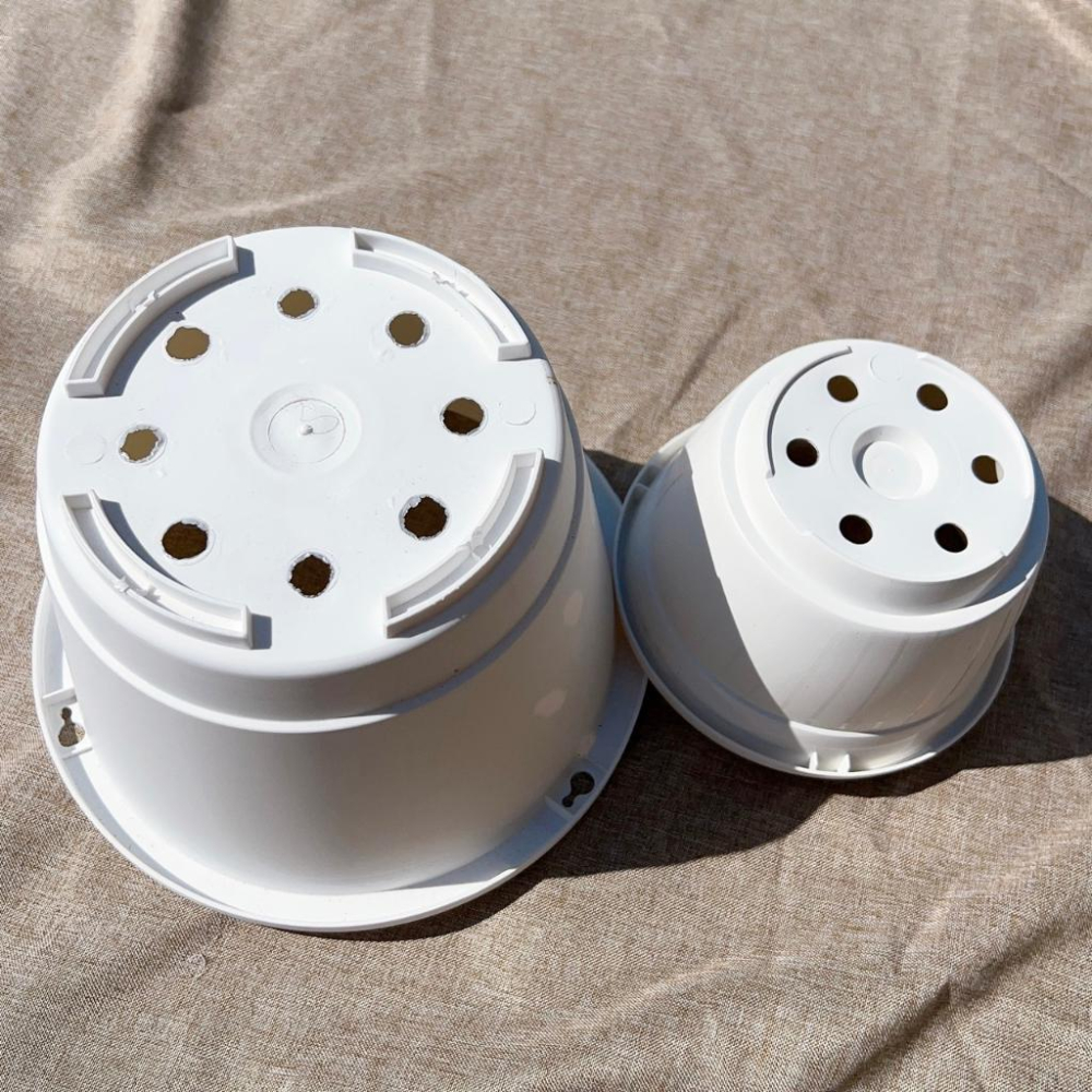 【白色吊盆】5/6/7吋（付吊鉤）花盆/盆子/塑膠盆/植物/盆器-細節圖4