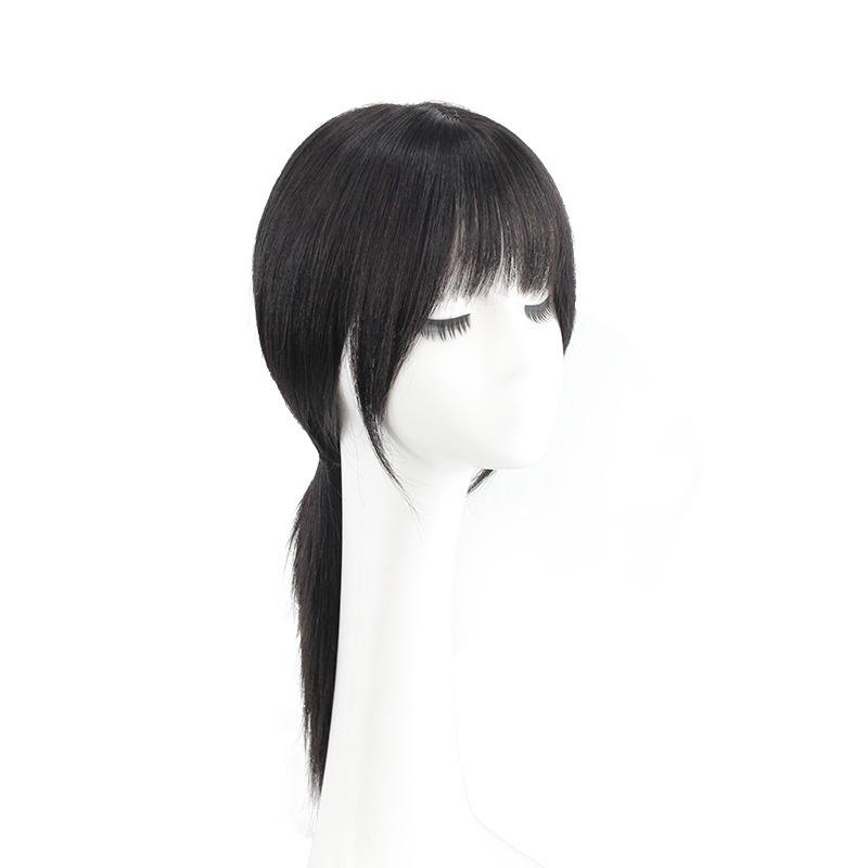 女生整頂全真髮◆ 川崎家假髮 ◇ 真髮知性清新款自然落肩BOBO蕾絲升級彈力鎖骨頭髮-細節圖4