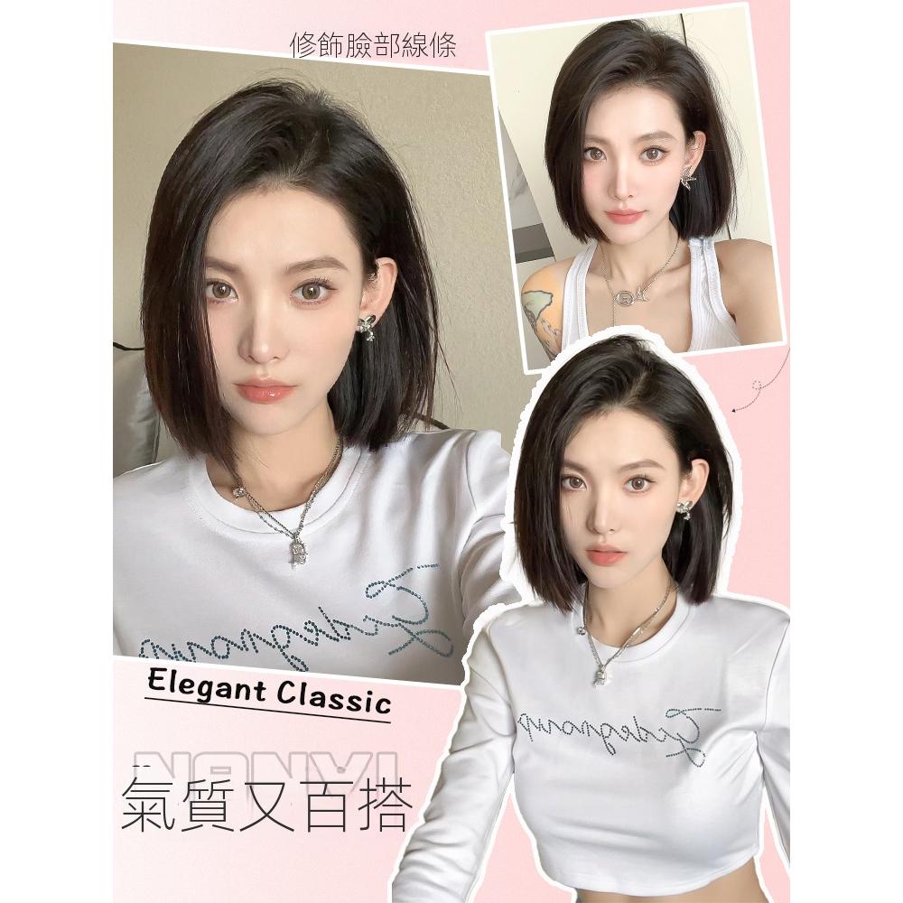 輕鬆體驗短髮酷妞 🎃早鳥折扣~️‍kawazakiwig 川崎家假髮 颯爽英姿女仔齊耳中分BOBO頭一刀切清新短髮-細節圖5