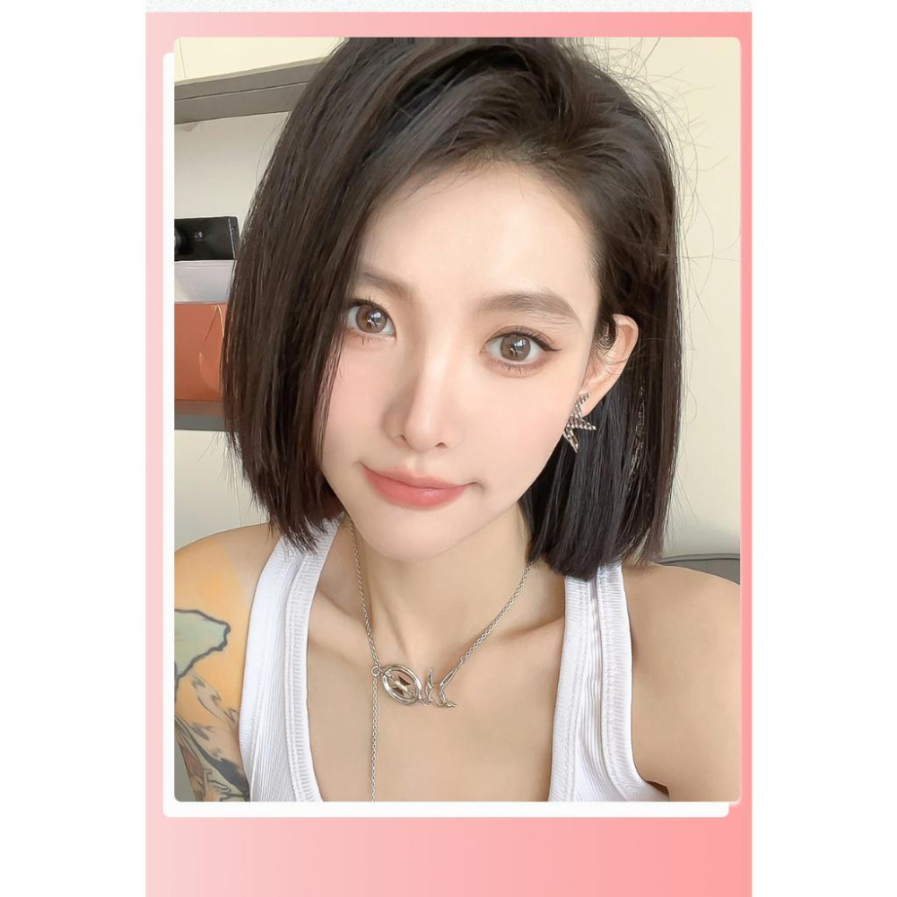 輕鬆體驗短髮酷妞 🎃早鳥折扣~️‍kawazakiwig 川崎家假髮 颯爽英姿女仔齊耳中分BOBO頭一刀切清新短髮-細節圖6