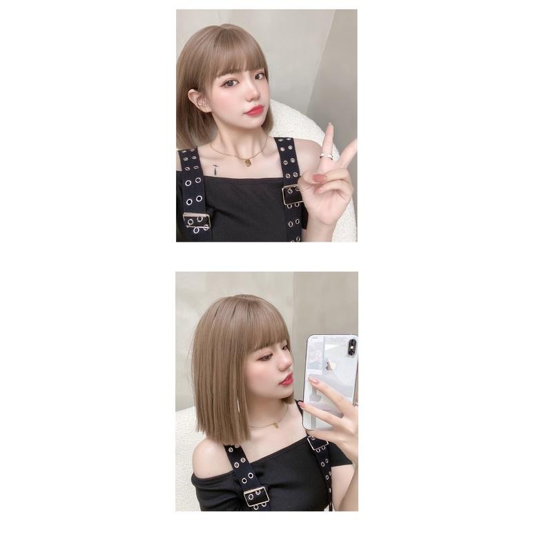 全頂假髮川崎家︎⋆｡˚心動G大調.ᐟ.✾4色⋆*韓團Lisa同款漫畫瀏海齊耳酷颯短假髮仿真假髮全頭套髮✽KZ061-細節圖8