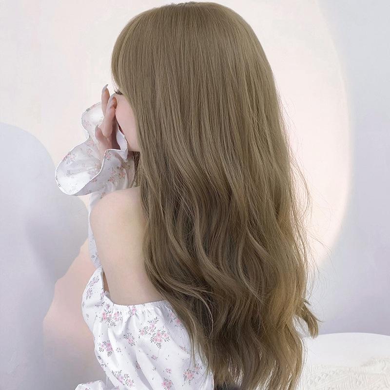 川崎家假髮 網紅新款整頂假髮長捲髮韓系蓬鬆自然逼真女長發修臉大波浪假髮-細節圖4