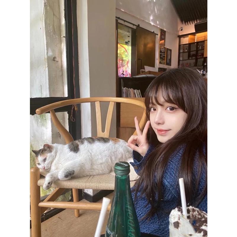 最後兩頂售完下架假髮最優質川崎家 ☪︎⋆˚初戀見習冊 .ᐟ✤ ✾冷棕色⋆*韓系女友校園自然蓬鬆波浪整頂長卷假髮✽KZ01-細節圖2