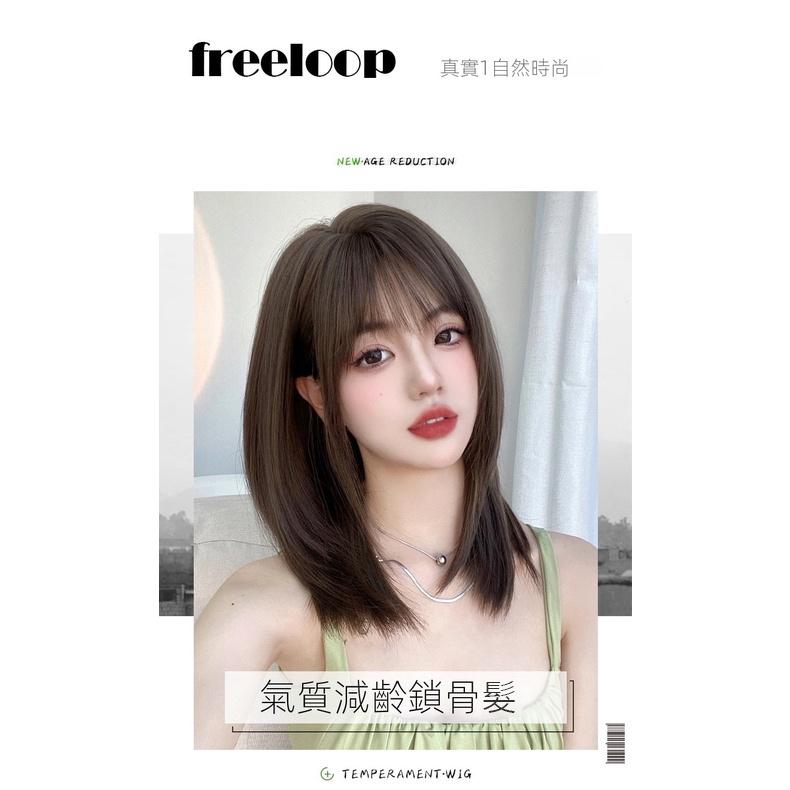 全頂假髮川崎家︎⋆｡˚悸動的愛戀.ᐟ.✾2色⋆*雜誌熱推女神髮款自然碎劉海清新層次羽毛剪鎖骨假髮✽KZ067-細節圖7