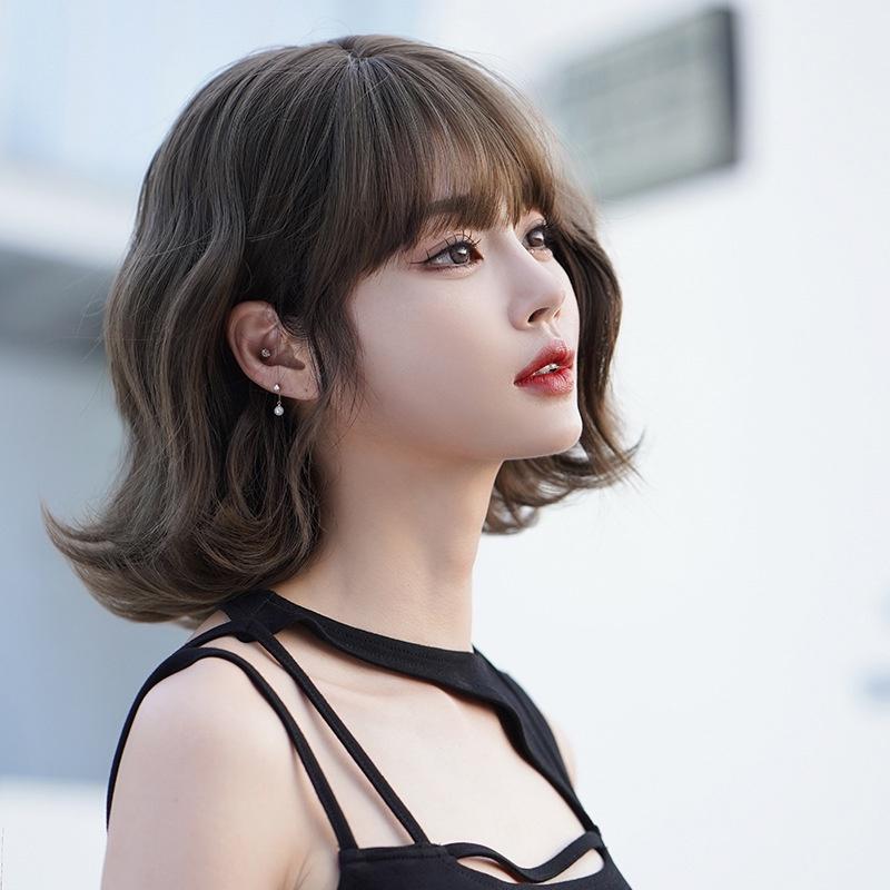 短髮 川崎家假髮 32cm復古黛妃高雅性感氣質電棒燙立體蓬鬆短捲髮整頂假髮MK086-細節圖3