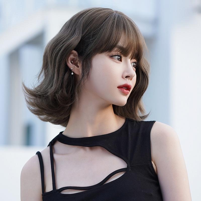 短髮 川崎家假髮 32cm復古黛妃高雅性感氣質電棒燙立體蓬鬆短捲髮整頂假髮MK086-細節圖4