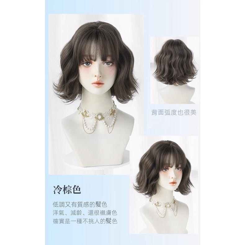 短髮 川崎家假髮 32cm復古黛妃高雅性感氣質電棒燙立體蓬鬆短捲髮整頂假髮MK086-細節圖6