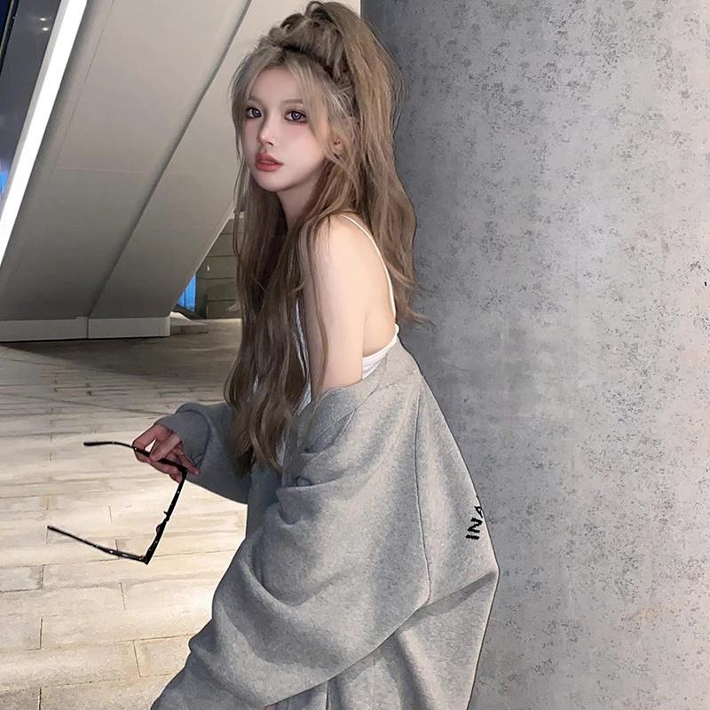 混血長卷 川崎家假髮⋆｡˚時尚小模熱推.ᐟ.✾60CM韓系女團混血灰棕色蓬鬆中分長卷全頭套lolita假髮KZ082-細節圖3