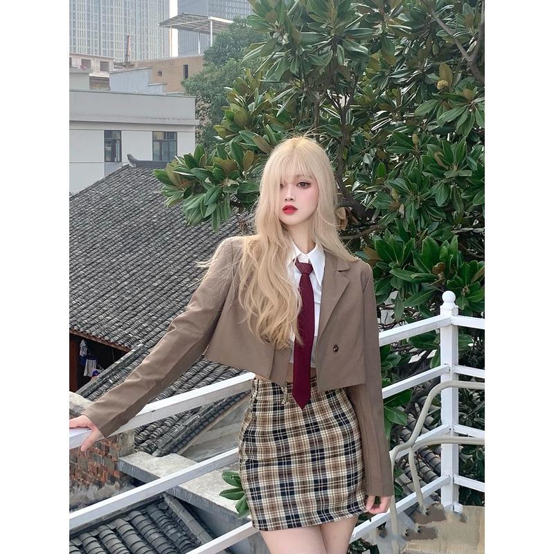 整頂假髮川崎家☪︎⋆｡˚條通酒燈初上✾奶茶白金⋆*極道千金制服混血高校個性波浪捲假髮✽KZ019-細節圖5