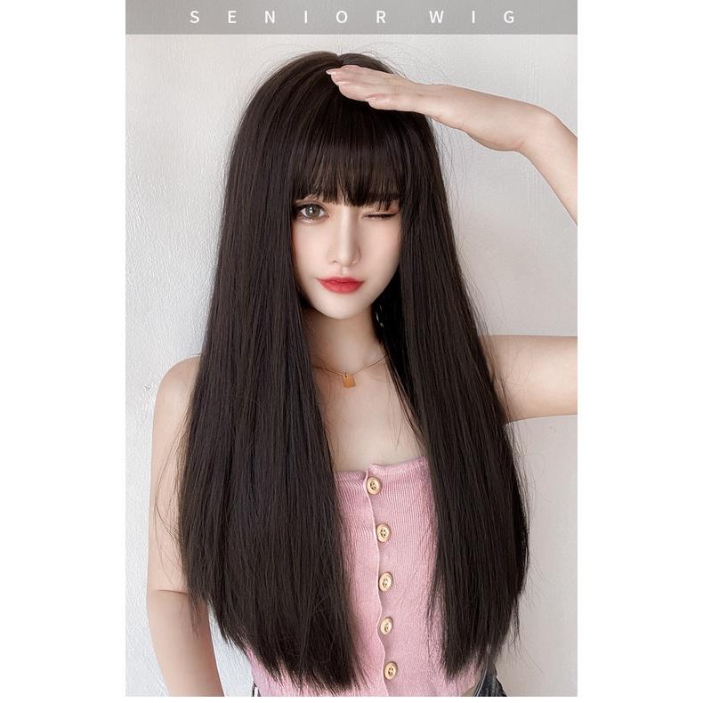 川崎家︎假髮KAWAZAKI WIG⋆｡˚友達以上戀人未滿.ᐟ.✾2色⋆*車模女神微醺誘惑蓬鬆長直假髮✽KZ045-細節圖4