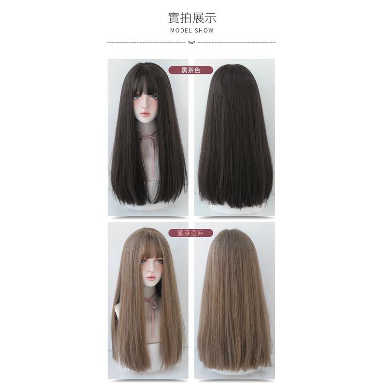 川崎家︎假髮KAWAZAKI WIG⋆｡˚友達以上戀人未滿.ᐟ.✾2色⋆*車模女神微醺誘惑蓬鬆長直假髮✽KZ045-細節圖9