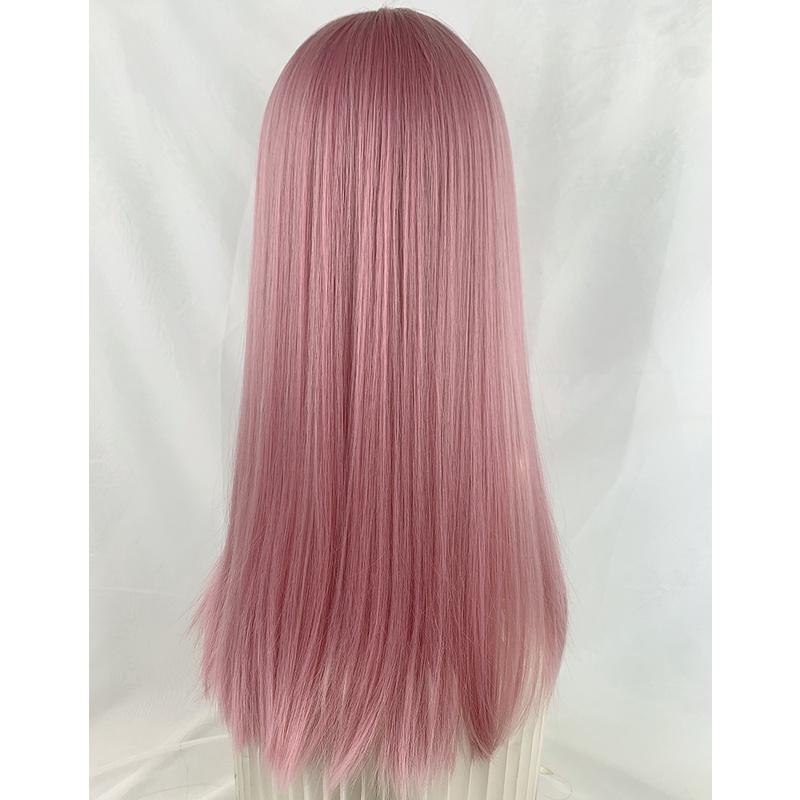 整頂假髮川崎家☪︎⋆｡˚壞壞惹人愛.ᐟ.✾煙灰粉/粉色⋆*不良日系櫻花妹學生會長長直假髮✽KZ028-細節圖9
