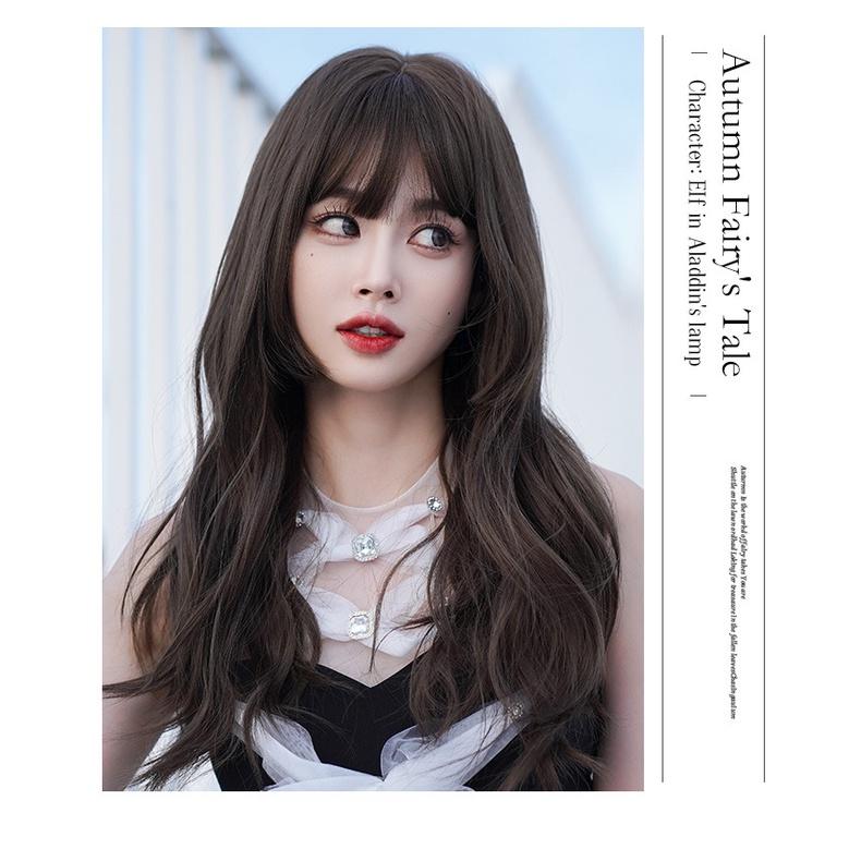 挑染新款 川崎家假髮 60CM 可可棕 禁慾系公主款 姬髮中長鎖骨捲 假髮 全頂髮套-細節圖7