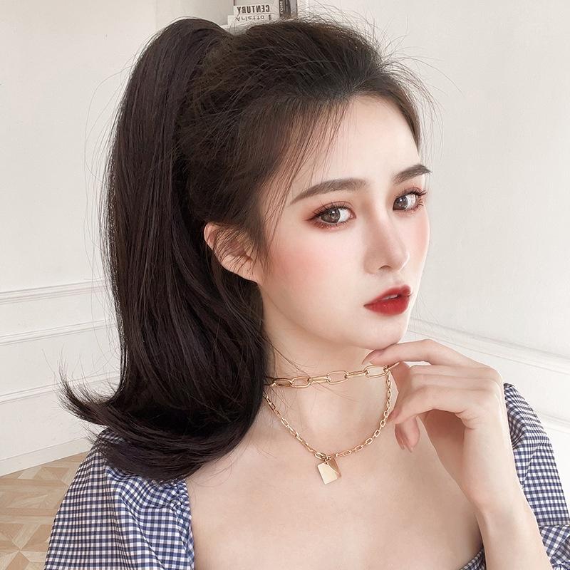 全頂假髮最熱推川崎家︎⋆｡˚愛情沒道理.ᐟ.✾櫻粉色⋆*爪夾式簡約自然清純系小姐姐馬尾 可紮辮✽KZ057-細節圖4