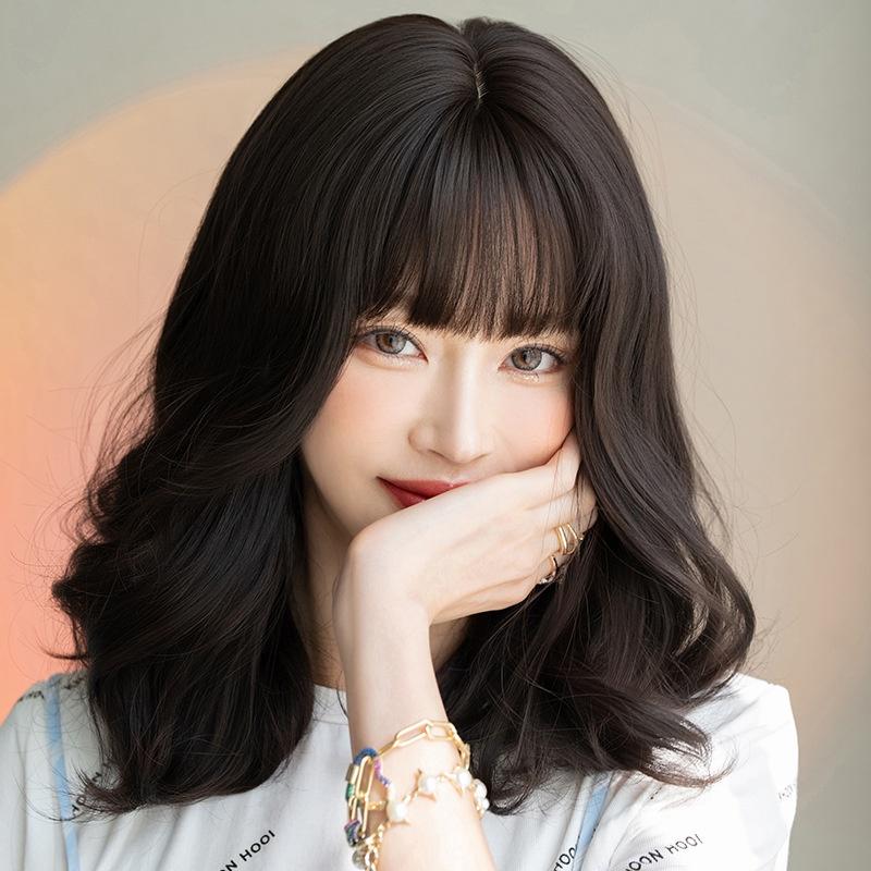 川崎家假髮  43cm都會氣質外翻手卷髮鎖骨中長整頂假髮MK081-細節圖2