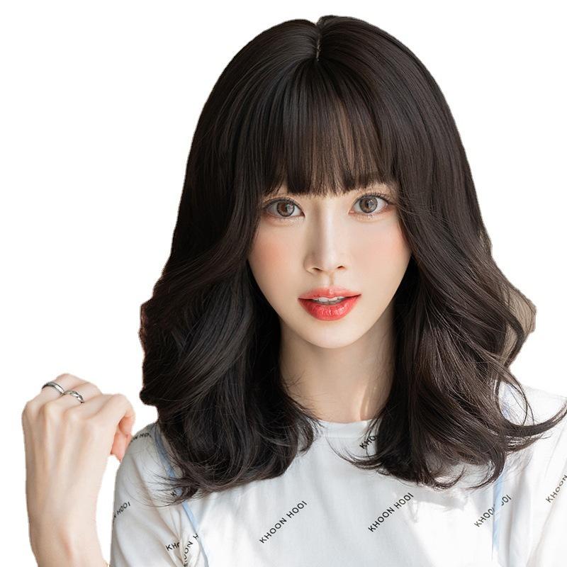 川崎家假髮  43cm都會氣質外翻手卷髮鎖骨中長整頂假髮MK081-細節圖5