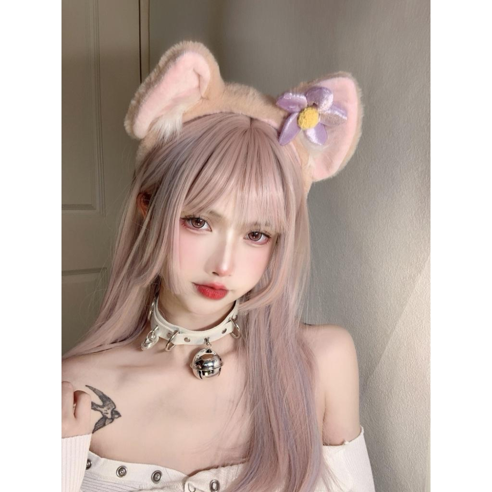 全頂假髮好評最推川崎家假髮 ☪︎⋆｡˚怪美皇后.ᐟ.✤KZ010粉藍挑染*日系誤闖二次元ASMR主播中長直髮假髮-細節圖8