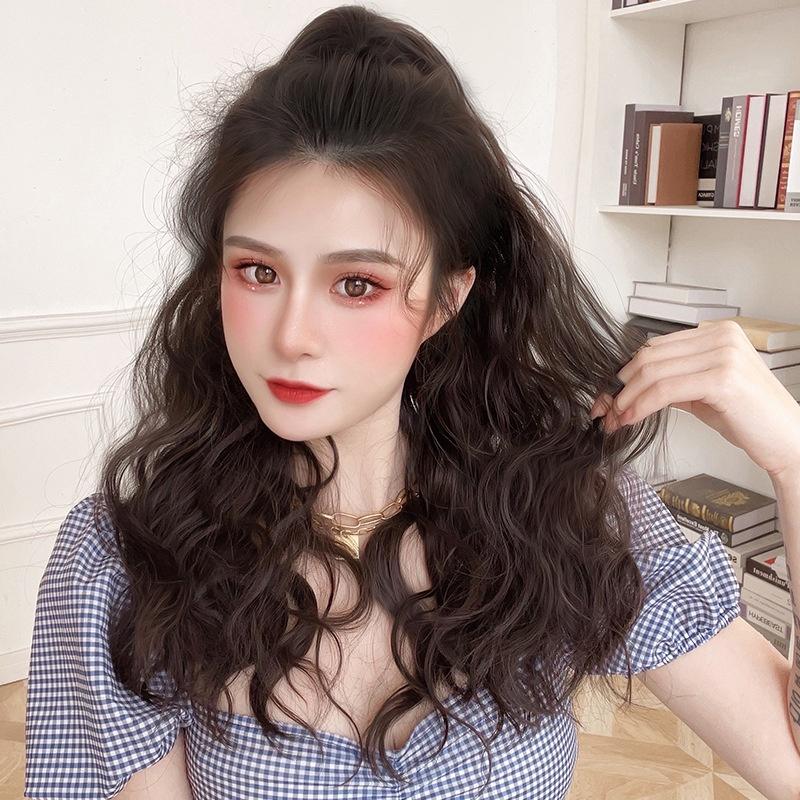 川崎家︎假髮⋆｡˚愛情特派員.ᐟ.✾4色⋆*韓系浪漫爪夾式玉米燙加厚款馬尾假髮可打辮假髮✽KZ073-細節圖2