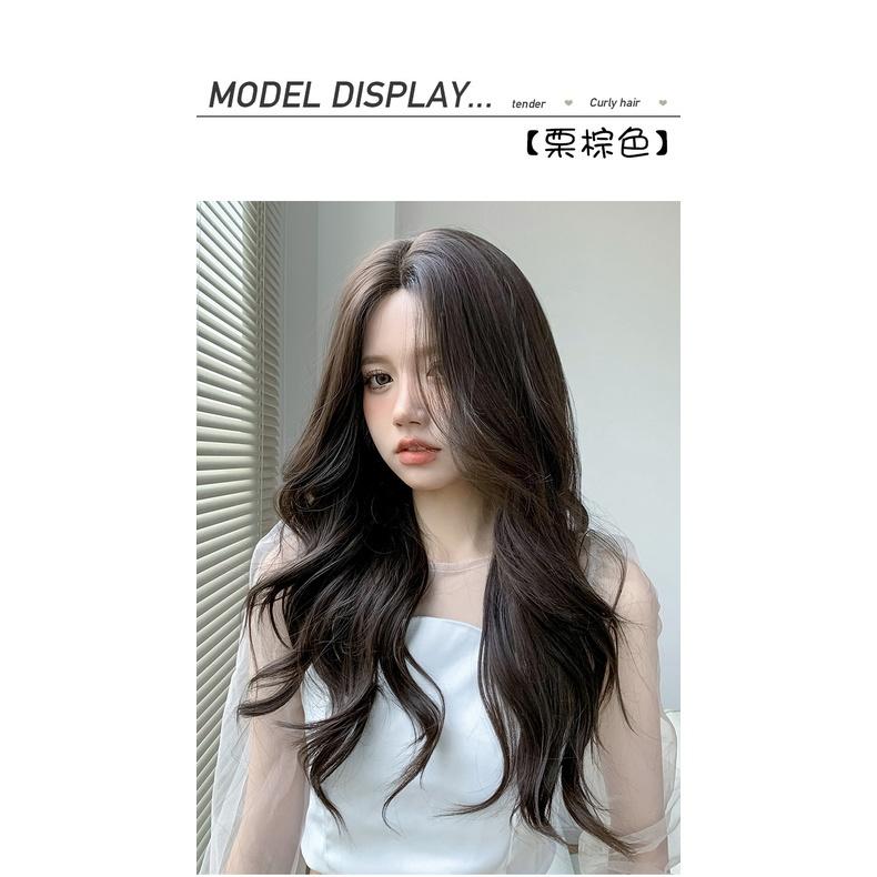 空降神級顏值~川崎家假髮 ☪︎⋆˚莎夏華奏.ᐟ.✤ 2色*彷若天生蕾絲頭皮中分瀏海T型手織慵懶嫵媚長捲假髮✽ML014-細節圖9