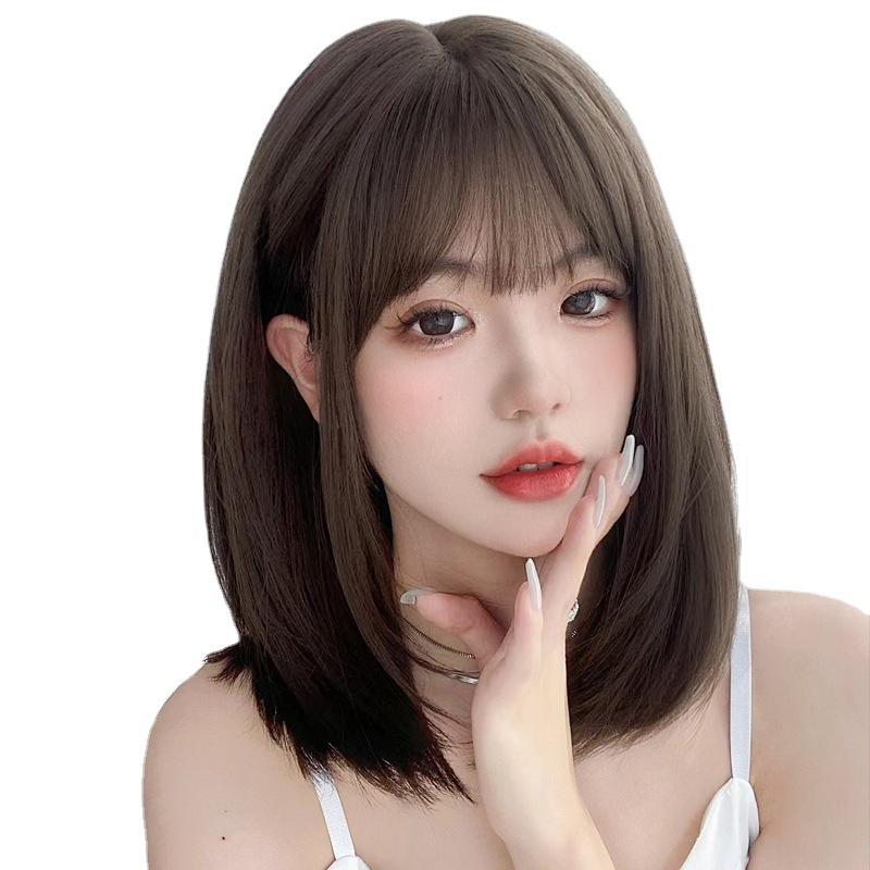 全頂假髮川崎家︎⋆｡˚超想當她的男朋友.ᐟ.✾2色⋆*加分小姐姐法式劉海喬妹指定髮款內彎BOBO鎖骨假髮✽KZ059-細節圖5