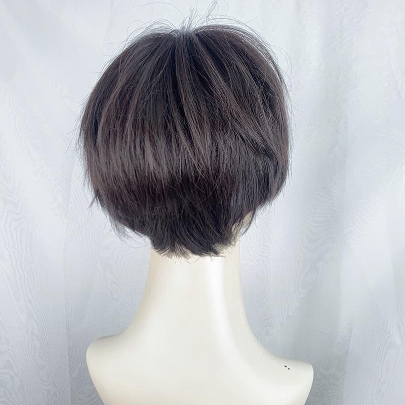 川崎家假髮☪︎⋆｡˚致青春無比閃耀.ᐟ.✾黑棕/巧克力⋆*顧里同款CEO幹練狗啃瀏海/空氣瀏海機場超短髮假髮✽KZ029-細節圖9