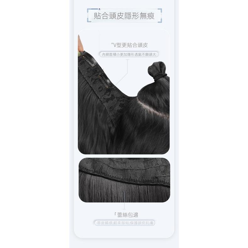 川崎家︎假髮⋆｡˚一分鐘快速接髮.ᐟ.✾4色⋆*一片式自然蓬鬆增髮量隱形無痕V型仿真直/捲假髮接髮片✽KZ054-細節圖5