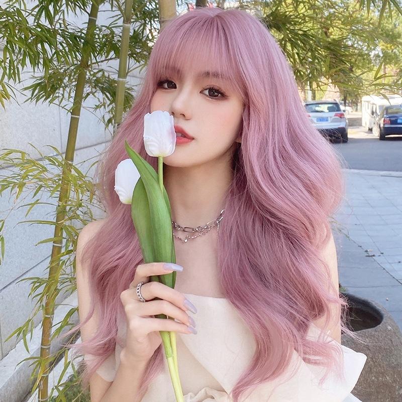 全頂假髮川崎家︎⋆｡˚華麗的圓舞曲.ᐟ.✾甜心粉⋆*巴塞隆納奢華高調外翻波浪顏值女神仿真立體波浪長卷假髮✽KZ051-細節圖2