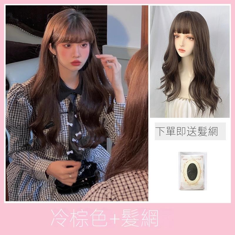 假髮川崎家☪︎⋆｡˚迷人的危險.ᐟ.✾冷棕色⋆*韓劇一線女主指定款長卷大波浪貴氣假髮✽KZ047-細節圖5