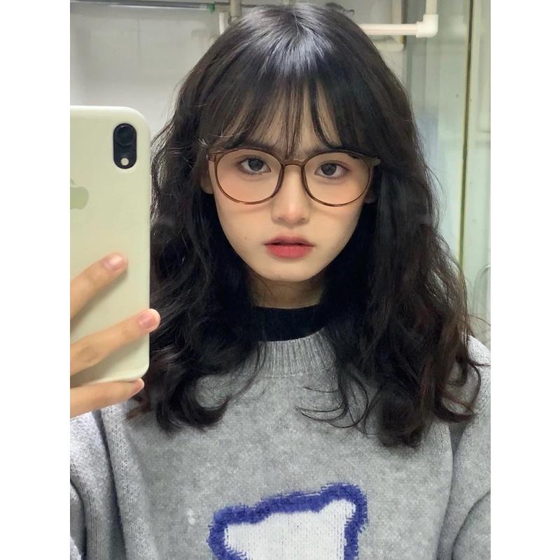 川崎家假髮☪︎⋆｡˚書香門第.ᐟ.✾自然黑⋆*早稻田讀書會長知性蛋捲中長波紋假髮✽KZ039-細節圖4