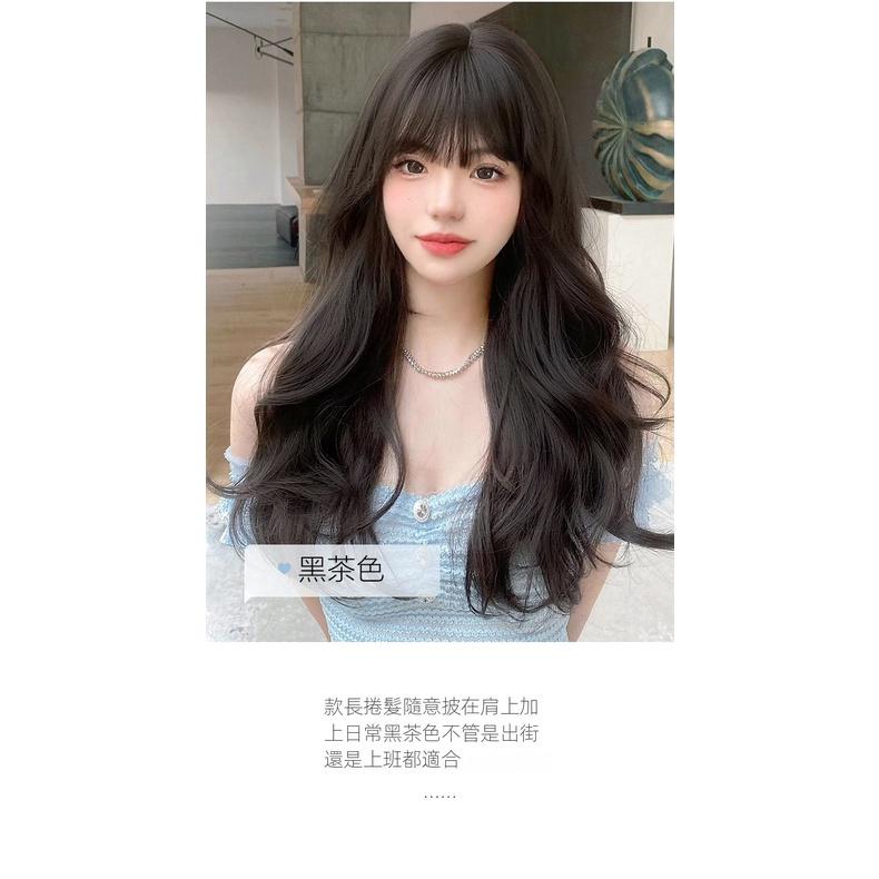 全頂假髮川崎家︎⋆｡˚不經意の誘惑.ᐟ.✾3色⋆* 爆款長捲髮大波浪網紅秘書氣質仿真法式雲朵燙中長卷鎖骨假髮✽KZ048-細節圖7