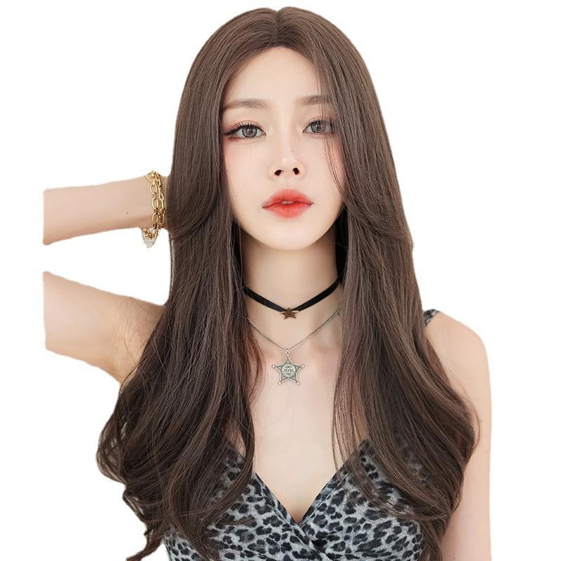 空降神級顏值~川崎家假髮 ☪︎⋆˚維納華奏.ᐟ.✤ 2色*蕾絲頭皮中分瀏海八字T型手織頭皮中長鎖骨捲高檔假髮✽ML013-細節圖5