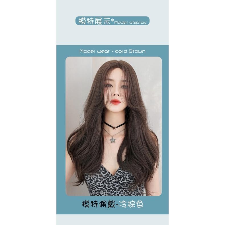 空降神級顏值~川崎家假髮 ☪︎⋆˚維納華奏.ᐟ.✤ 2色*蕾絲頭皮中分瀏海八字T型手織頭皮中長鎖骨捲高檔假髮✽ML013-細節圖8