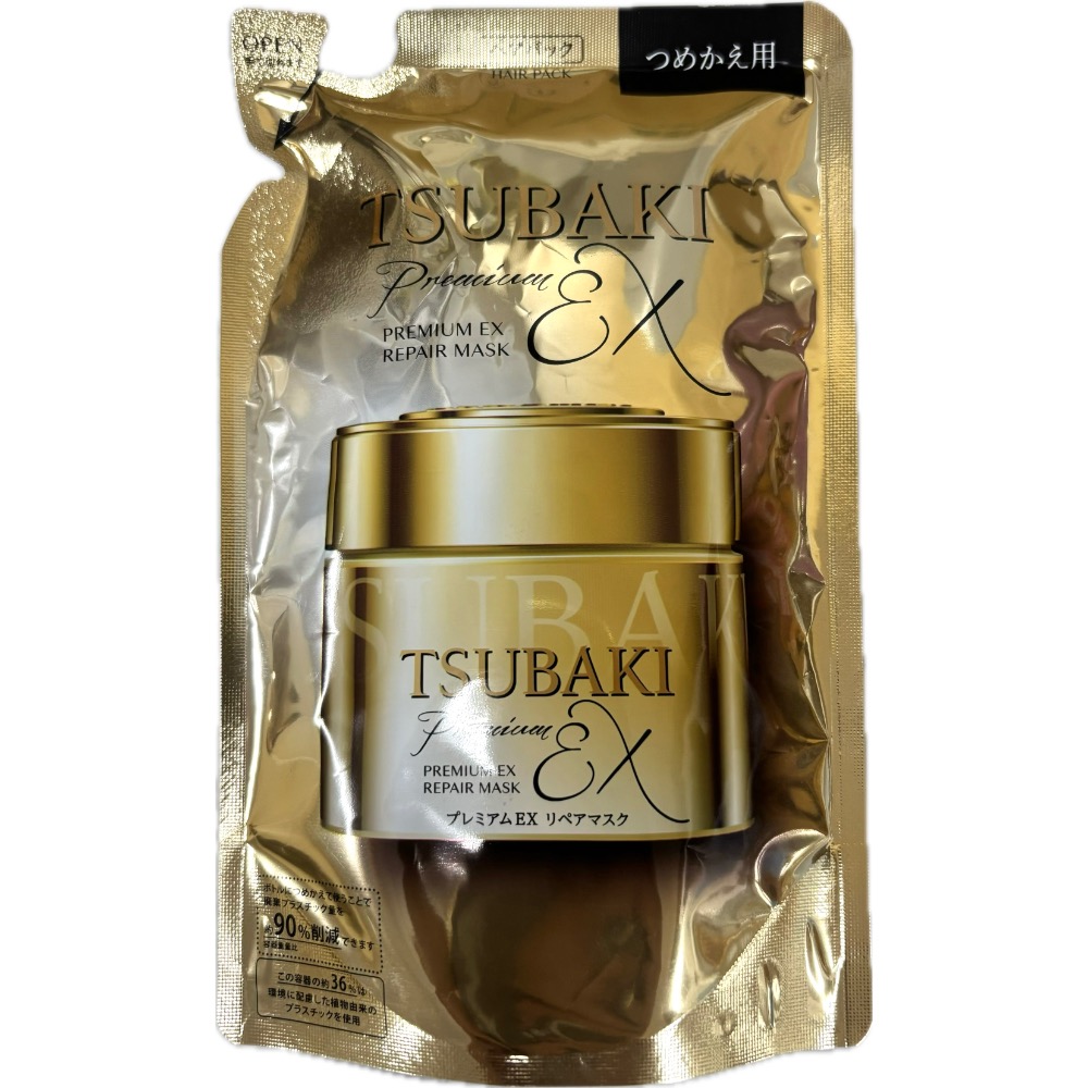 日本Shiseido資生堂Tsubaki 思波綺 金耀沙龍級0秒滋潤修護髮膜180g-規格圖1