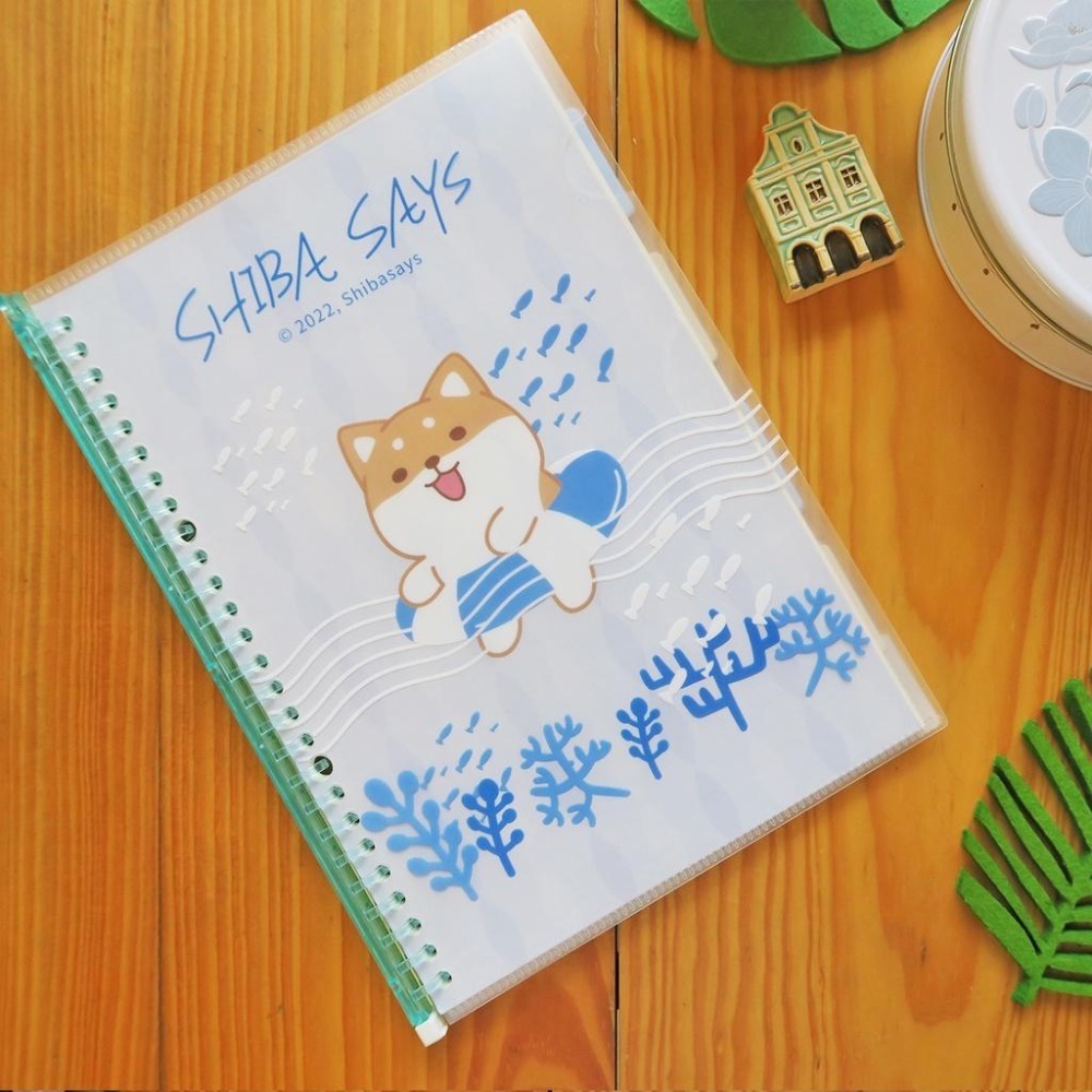 筆記本 活頁 B5 柴語錄 資料夾 19X26.5 附收納袋 隔頁紙 可愛Q版 可加內紙 護眼紙張 筆樂 DE-7511-細節圖7