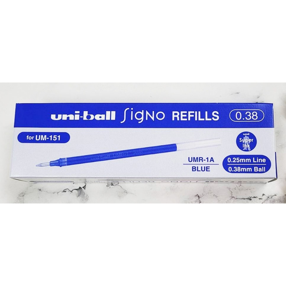 三菱 UMR-1 (0.38) 12支入 中性筆芯 UNI 鋼珠筆芯  UM151適用 特價! 特價!! 再特價!!!-規格圖1