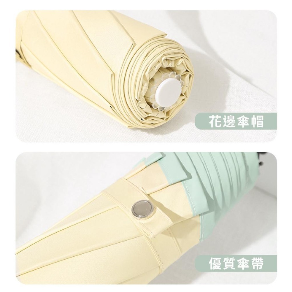 【台灣現貨】 雨傘 陽傘 冰淇淋色系 ins風 清涼雙色 防紫外線 三折傘 自動開收 防曬遮陽 洋傘 晴雨兩用-細節圖7