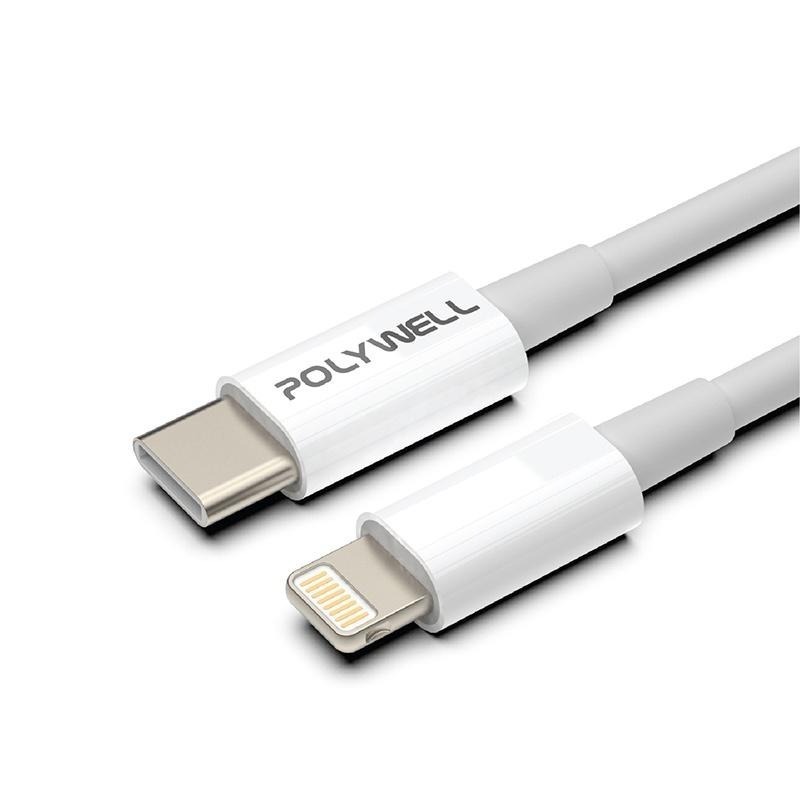 【台灣現貨】 快充線 充電線 POLYWELL Type-C Lightning PD快充 20W 1米 適用蘋果 快充-細節圖7