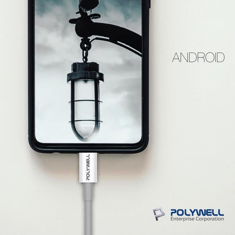 【現貨】快充線 充電線 POLYWELL Type-A To Type-C USB 快充 1米 適用安卓 寶利威爾172-細節圖6