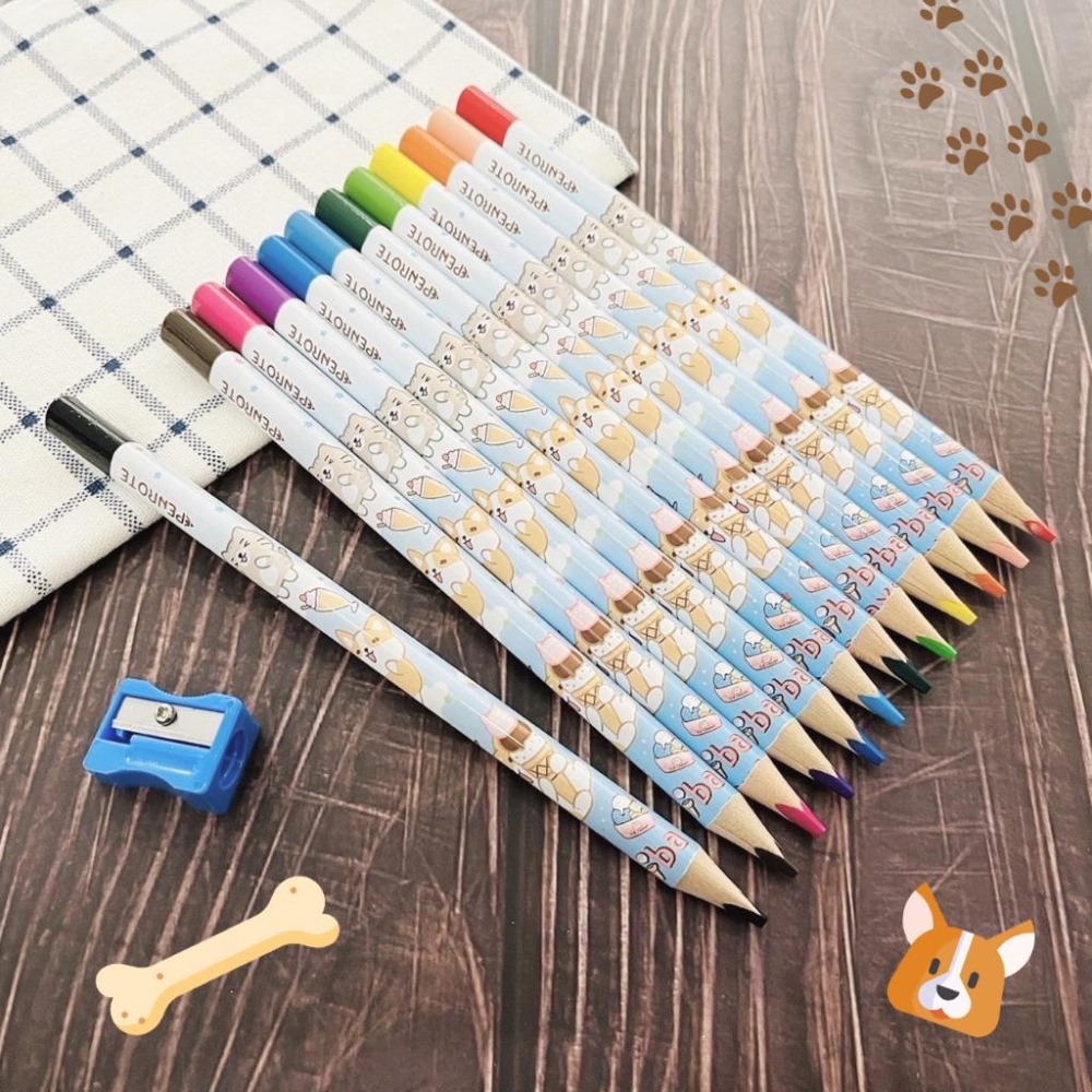 三角色鉛筆 粗桿色鉛筆 12色組 柴語錄 胖胖桿 粗三角色鉛筆 色鉛筆 幼兒兒童適用 粗桿 大三角 DPG-8075-細節圖3