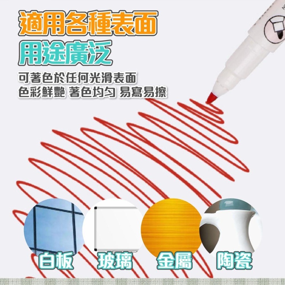 白板筆 12色組 G208 細字白板筆 磁性白板筆 磁吸白板筆 可擦白板筆 塗鴉彩繪筆 塗鴉筆-細節圖4